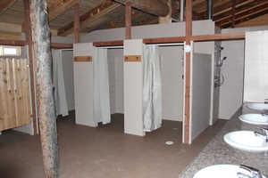 Self-guided hunters will enjoy having a bath house attached to their lodging cabin. 